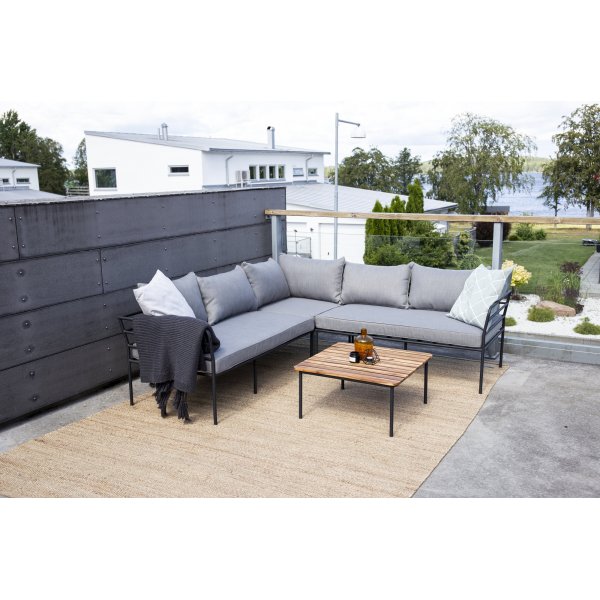 Penh loungegrupp - Grå/svart/akacia Penh loungegrupp - Grå/svart/akacia