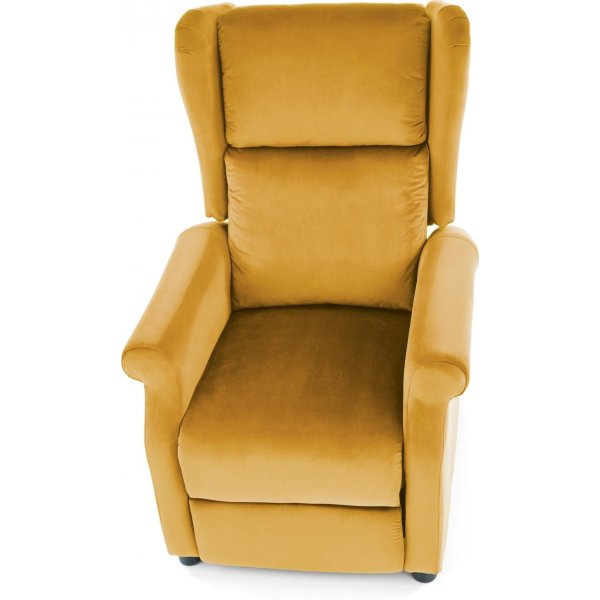 Reclinerfåtölj i gul sammet Reclinerfåtölj i gul sammet