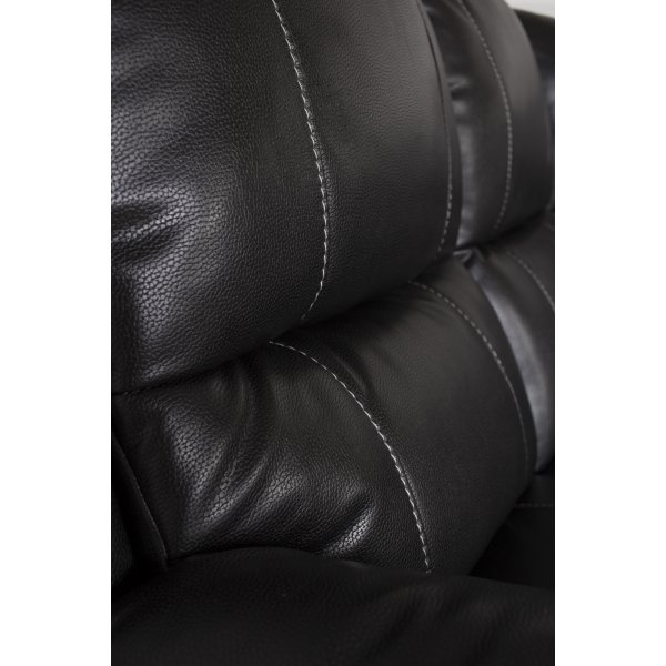 Enjoy Chicago Biosoffa - 2-sits soffa recliner (el) i svart konstläder Enjoy Chicago Biosoffa - 2-sits soffa recliner (el) i svart konstläder