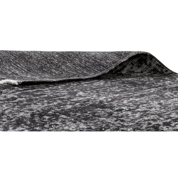 kta handknuten matta - Overdyed vintage Svart