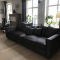 Kundbild Brandy 4-sits soffa gr� sammet - 270 cm bred och 114 cm djup: Supersnabb leverans. Supersnygg o...