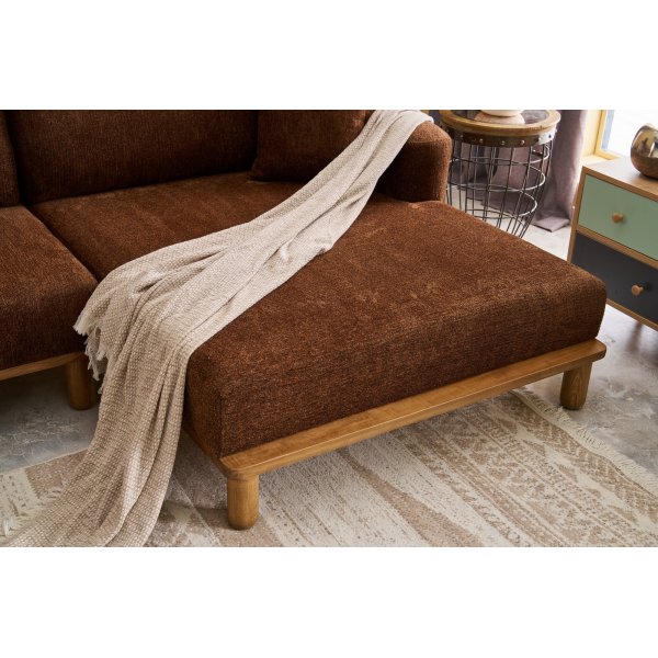 Reims divansoffa hger - Brun