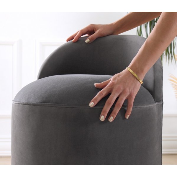 Pouf Dover - Gris Foncé Pouf Dover - Gris Foncé