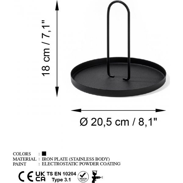 Plat décoratif Simi - Noir Plat décoratif Simi - Noir