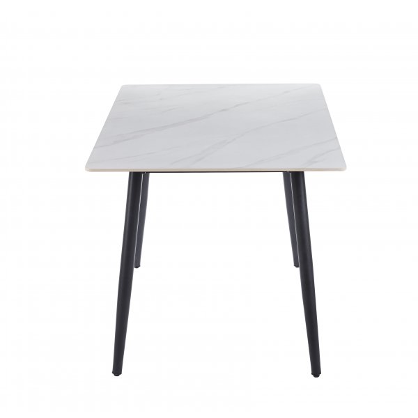 Inez matbord med keramisk vit matt marmor - 140x80 cm Inez matbord med keramisk vit matt marmor - 140x80 cm