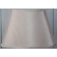 Siden oval lampskärm 25 cm - Beige Siden oval lampskärm 25 cm - Beige