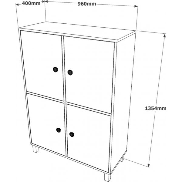 Vilamo skåp 45 - Furu/svart Vilamo skåp 45 - Furu/svart
