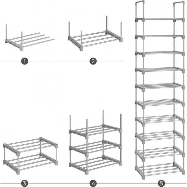 tagre  chaussures Timmie gris H 174 cm