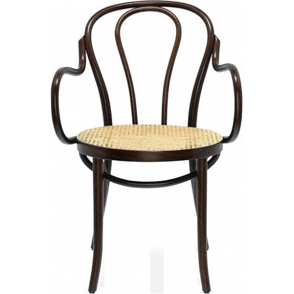 Stoel met frame nr. 18 met rotan zitting - Elke kleur op het frame