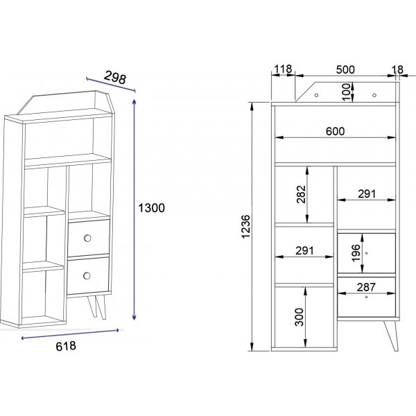 Seren boekenkast - Wit Seren boekenkast - Wit