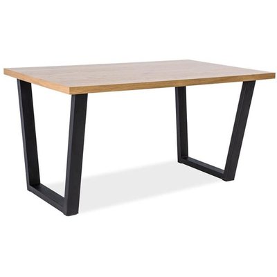 Rayna matbord 150 cm - Massiv ek/svart