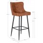 Dallas Barstol - Vintage brun/svart