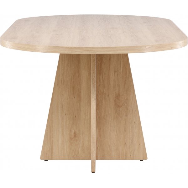 Table à manger bootcut 230 x 115 cm - Blanchi Table à manger bootcut 230 x 115 cm - Blanchi