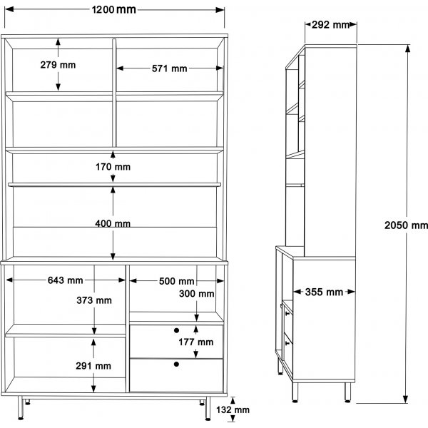 Royce köksskåp 7 - Ek/tegelröd Royce köksskåp 7 - Ek/tegelröd