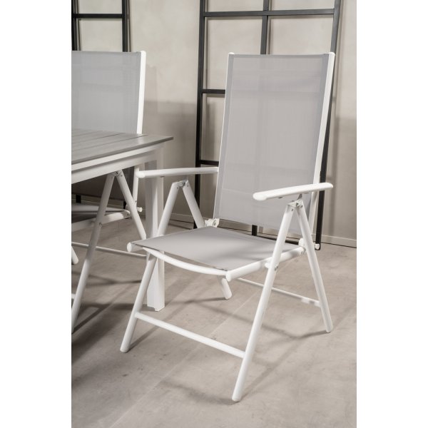 Levels utematgrupp med 6 st Break stolar - Grå/Vit Levels utematgrupp med 6 st Break stolar - Grå/Vit