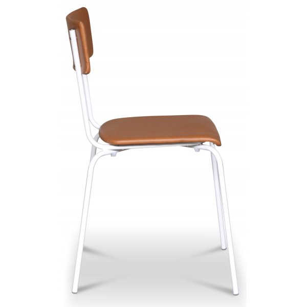 Chaise Cliff - Blanc/Marron + Pieds de meubles Chaise Cliff - Blanc/Marron + Pieds de meubles