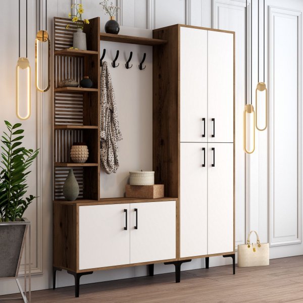 Viyana hallmöbel 150 cm - Valnöt/vit Viyana hallmöbel 150 cm - Valnöt/vit