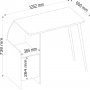 Bureau Suave 125,2 x 60 cm - Noyer clair/beige