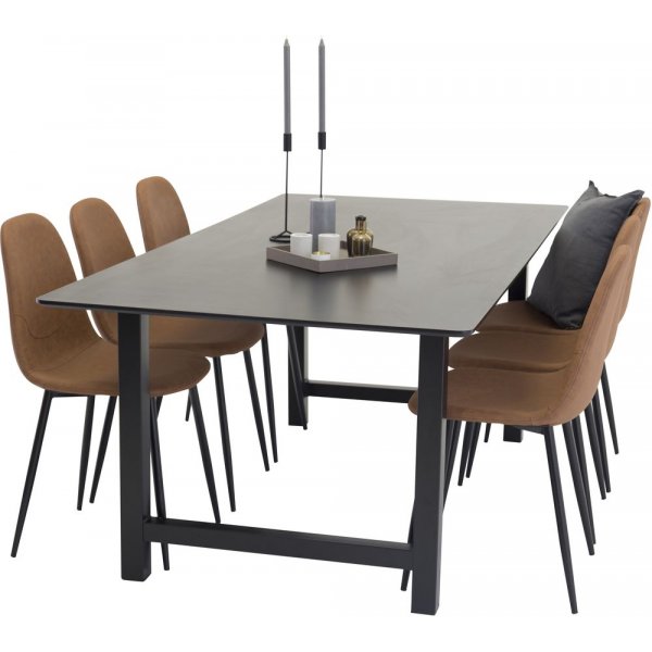 Chaise de salle à manger Bridge - PU marron Chaise de salle à manger Bridge - PU marron