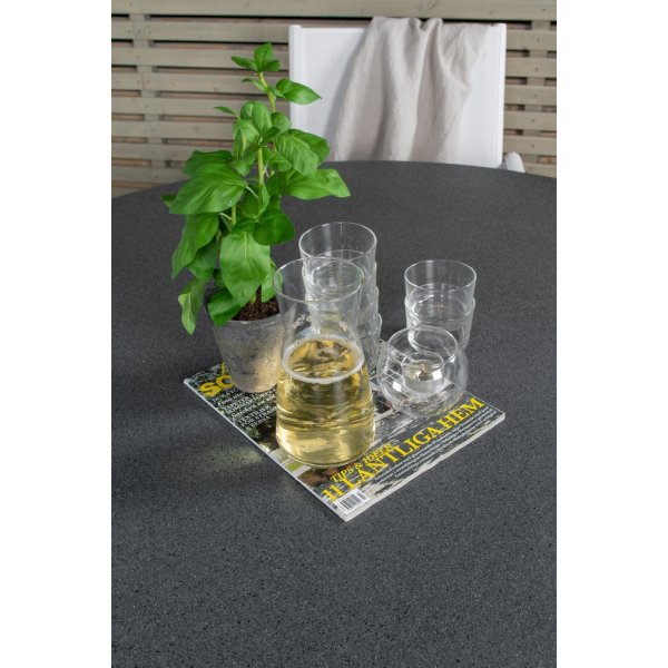 Copacabana matbord 140 cm - Gr/Vit