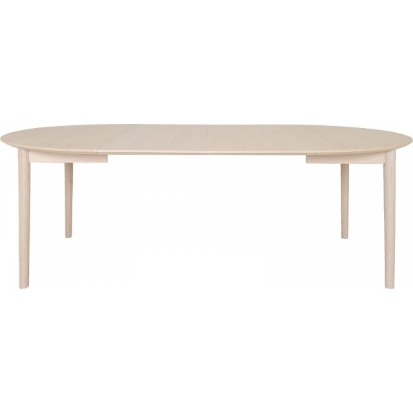 Table à manger Karmöy 130-230 x 130 cm - Placage chêne pigmenté blanc Table à manger Karmöy 130-230 x 130 cm - Placage chêne pigmenté blanc