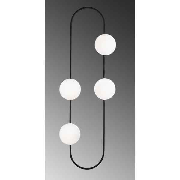 Abakus wandlamp 4901 - Zwart/wit