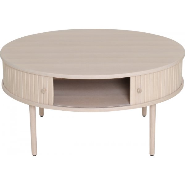 Table basse Slide 90 cm - Chne pigment blanc