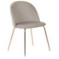 Giovani velvet stol - Gråbeige/Mässing Giovani velvet stol - Gråbeige/Mässing