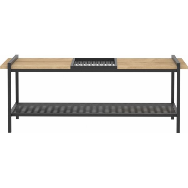 Table basse Mata 120 x 56 cm - Noyer/noir