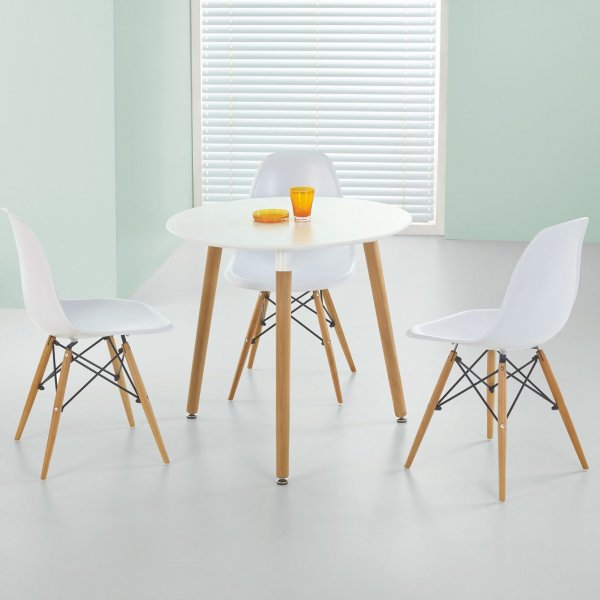 Nesto runt matbord Ø80 cm - Vit Nesto runt matbord Ø80 cm - Vit