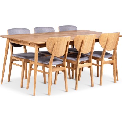 Alborg matbord 180x90 cm med 6 st Tjrn stolar