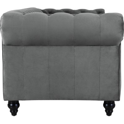 Royal Chesterfield 3-sits soffa i gr sammet