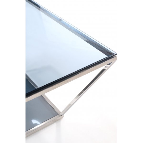 Table basse Puerto 100 x 100 cm - Verre fum