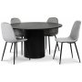 Pose matgrupp: Bord 130 cm inklusive 4 st carisma stolar - Svart