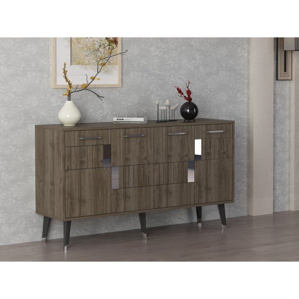 Buffet Moda - Noyer/argent