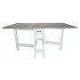 Fr klaffbord - vit/gr - 30-150 cm