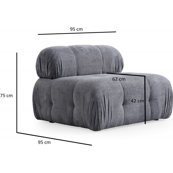 Petit canapé 3 places - Gris Petit canapé 3 places - Gris