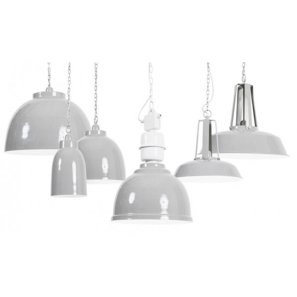 Taklampa grålackad metall Ø18 cm Taklampa grålackad metall Ø18 cm