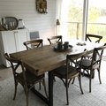 Kundbild Vintage matstol - Antikbetsad Ek: stolarna passar perfekt till...