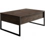 Lux soffbord 90 x 60 cm - Valnt/svart