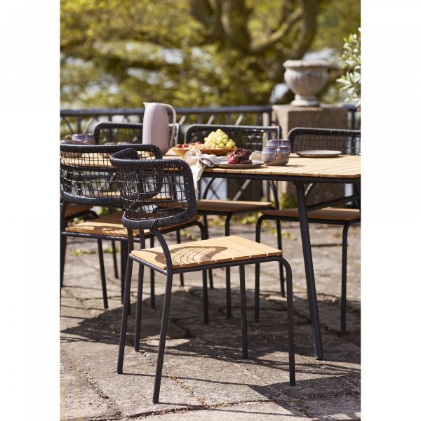 Nashville utematstol - Svart/Natur Nashville utematstol - Svart/Natur