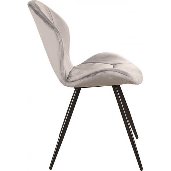 Chaise de salle à manger Ginger - Velours gris Chaise de salle à manger Ginger - Velours gris