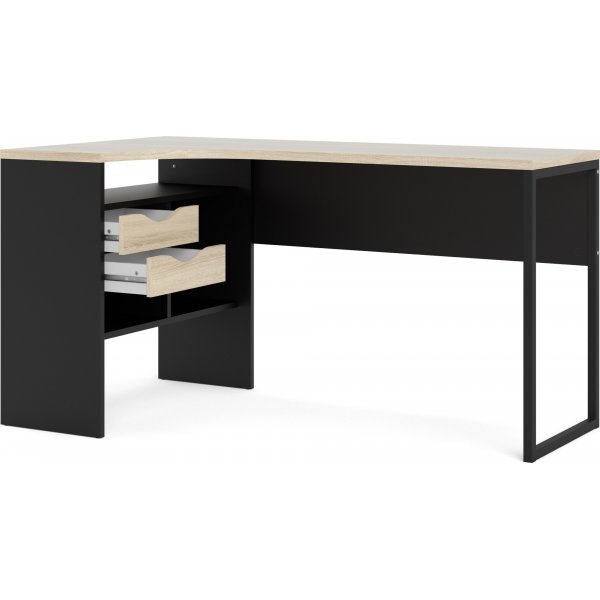 Function Plus skrivbord 145,1 x 81 x 76,8 cm - Svart/ek