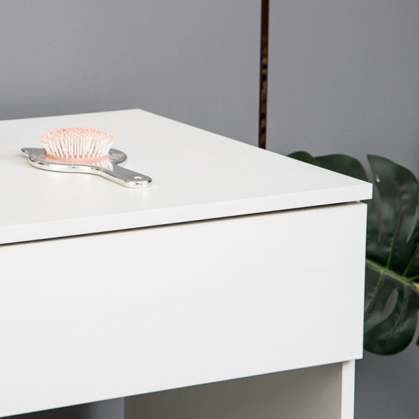 Witte kaptafel met opbergruimte 90 cm breed Witte kaptafel met opbergruimte 90 cm breed