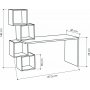 Balance skrivbord 157,5x60 cm - Vit/antracit