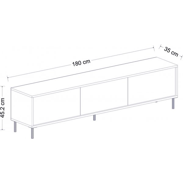 Imaj TV-bänk - Travertin/guld Imaj TV-bänk - Travertin/guld
