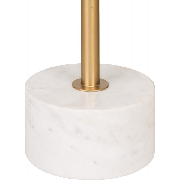 Table d'appoint ronde Lecco avec base en marbre et laiton 51 cm