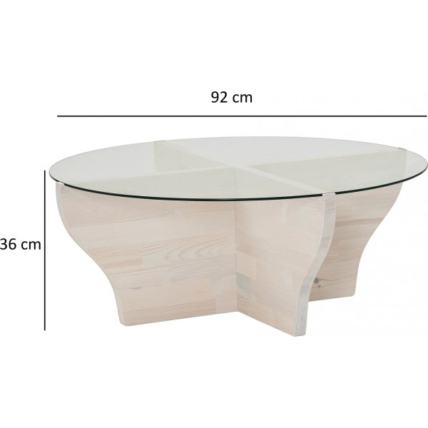 Amphora soffbord 92 cm - Vit