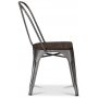 France metallstol - Galvaniserad / Brunt tr