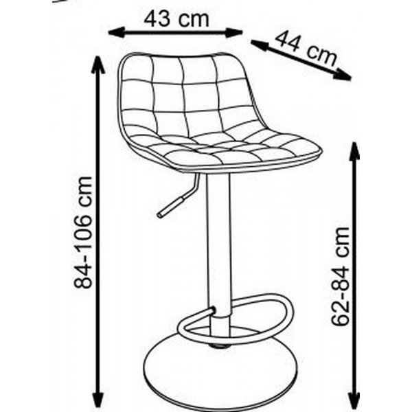 Tabouret de bar Pelican 95 - Gris